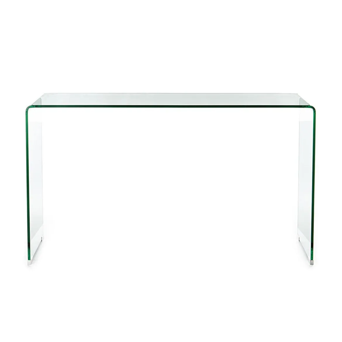 Bridg 125 consolle in vetro curvato 125x40xh70 cm