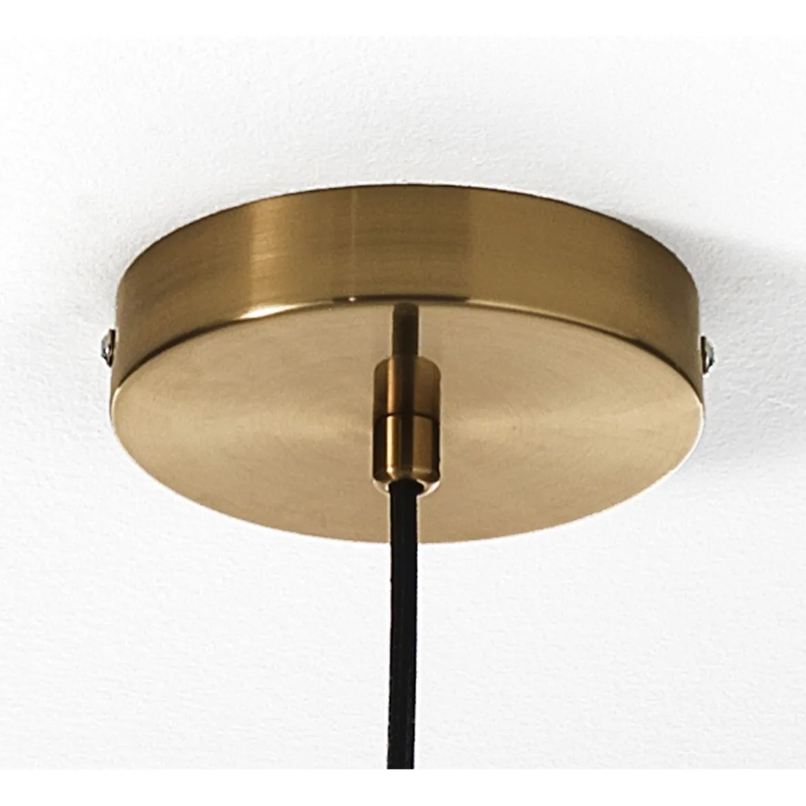 Brunch lampadario in metallo verniciato ottone con sfere in vetro d60 h60 cm