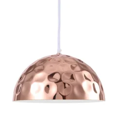 Bump lampadario in acciaio finitura rame filo regolabile d40 h23 cm
