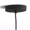 Cap lampadario in metallo nero opaco filo regolabile d34 h28 cm