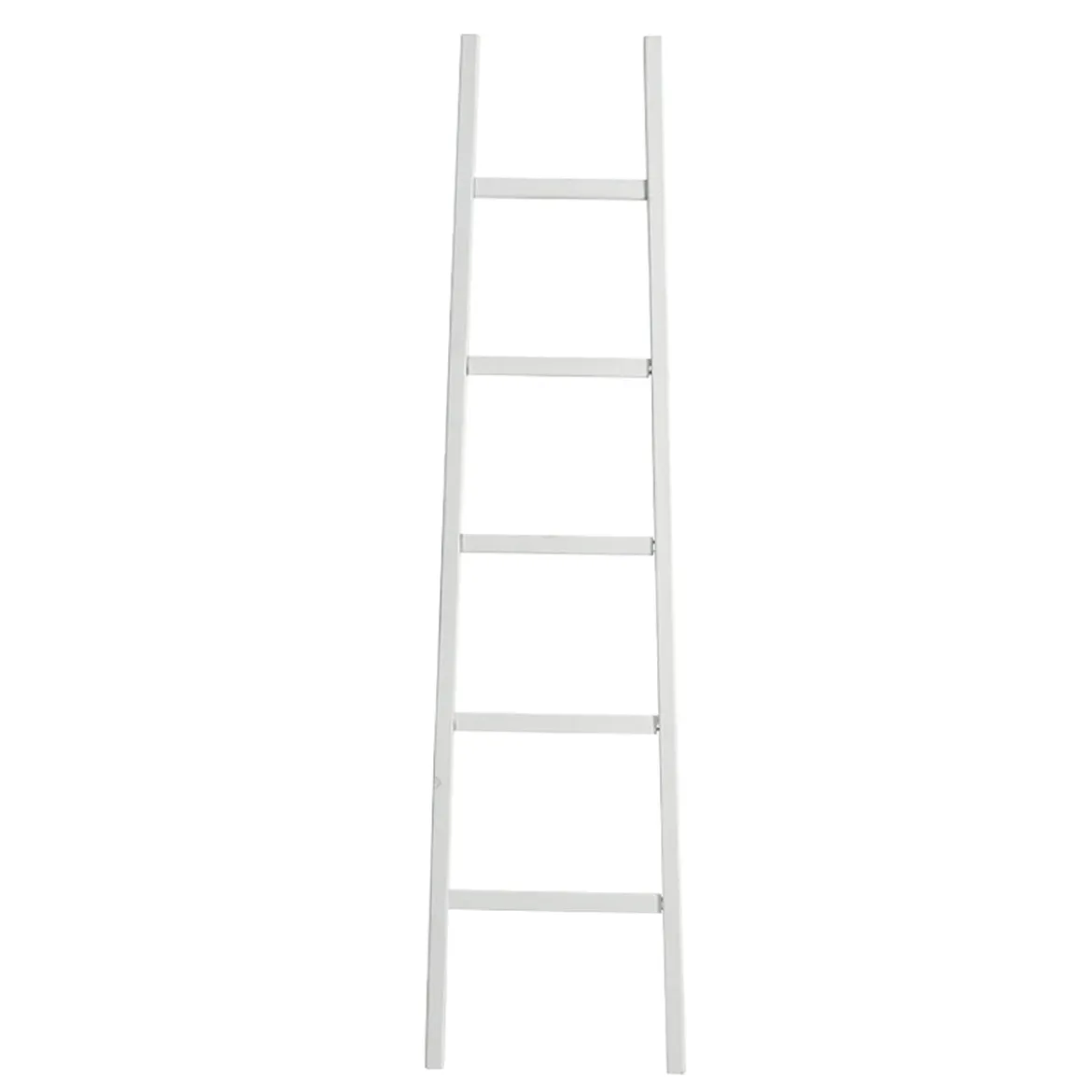 Carl scala decorativa porta asciugamani in legno laccato bianco opaco 38x3xh150 cm