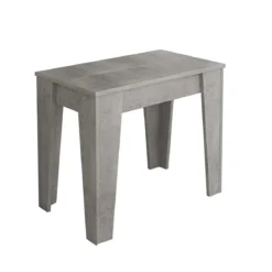 Charlie cement tavolo / consolle allungabile finitura grigio cemento con 6 prolunghe 54-306x90 cm