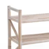 Charu scaffale / libreria 4 ripiani vasto in rattan sbiancato 65x23xh75 cm