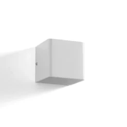 City applique in alluminio bianco opaco 10x10 h10 cm