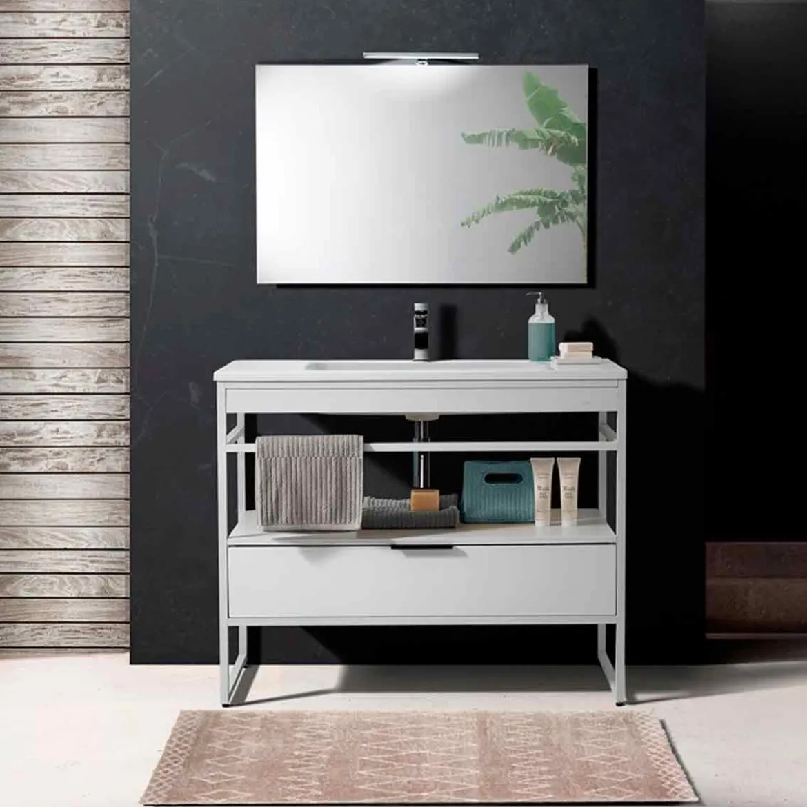 City grey black 09 tappeto bagno scendiletto cm 60 x 110