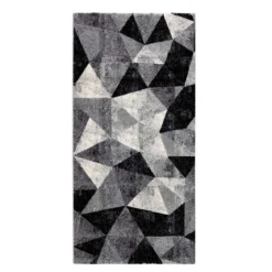 City grey black 02 tappeto corsia 100% polipropilene cm 80 x 150