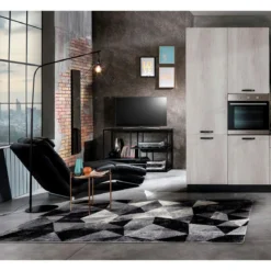 City grey black 03 tappeto 100% polipropilene cm 133 x 190