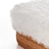 Cloud evo pouf in juta cotone e sintetico 50x50xh28 cm