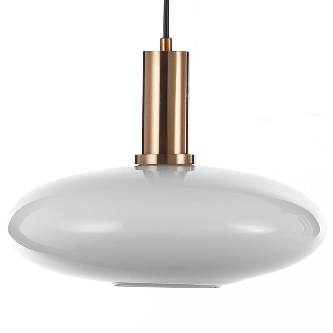 Cloud lampadario in acciaio oro opaco e 3 paralumi in vetro bianco opaco di varie dimensioni