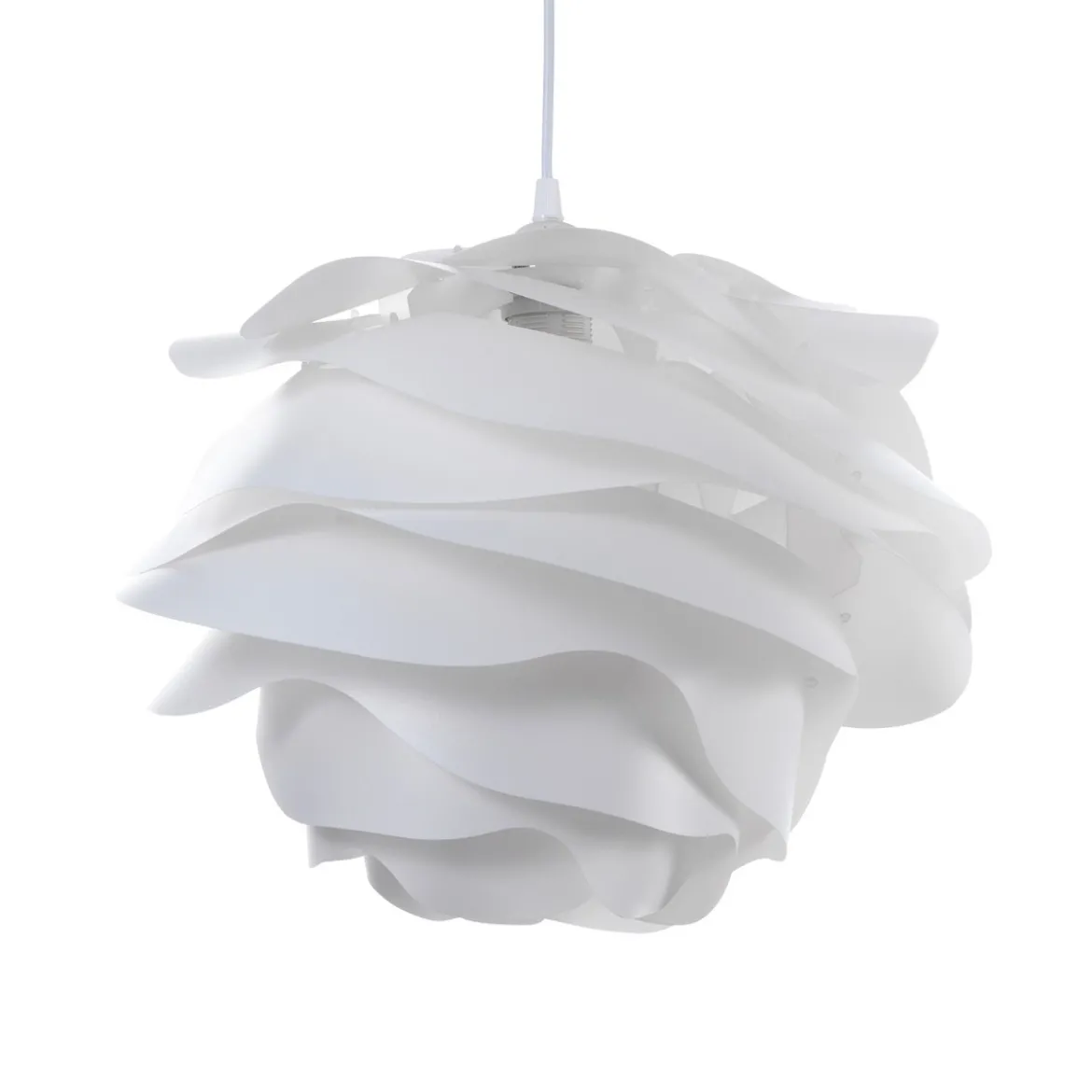 Cloud lampadario in polipropilene bianco opaco con filo regolabile d40 h30 cm