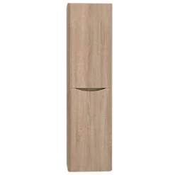 Colonna pensile in legno finitura rovere tranchè con ante ammortizzate l40 p30 h150 cm