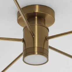 Combo globe lampadario in acciaio verniciato ottone anticato opaco 92x92xh16.5 cm