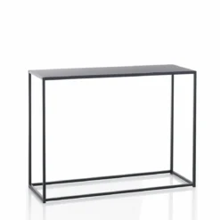 Consolle Doppia THIN in Acciaio Antracite Opaco Grande, 100x40xh77.5 Piccola, 90x38xh67.5 cm
