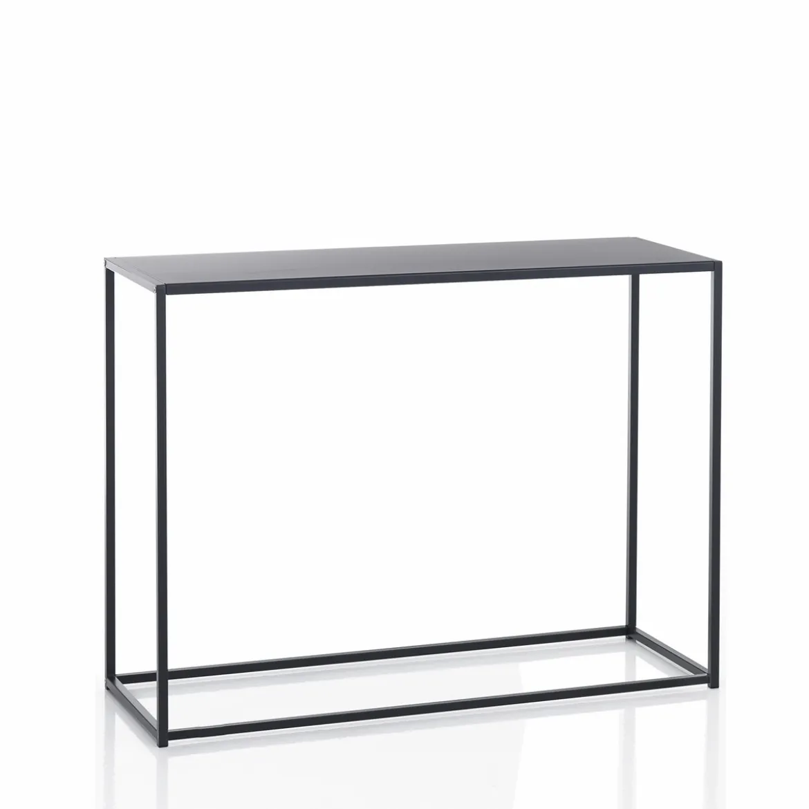 Consolle Doppia THIN in Acciaio Antracite Opaco Grande, 100x40xh77.5 Piccola, 90x38xh67.5 cm