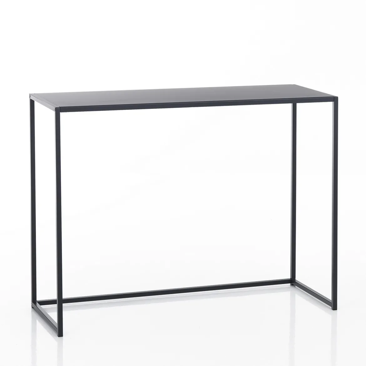 Consolle Doppia THIN in Acciaio Antracite Opaco Grande, 100x40xh77.5 Piccola, 90x38xh67.5 cm