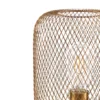 Crate lampada da tavolo in filo di metallo ottone anticato opaco d20 h27 cm
