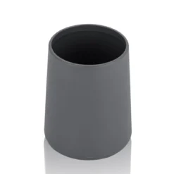 Cris bicchiere portaspazzolini in abs di colore grigio d6.5/8. h10 cm