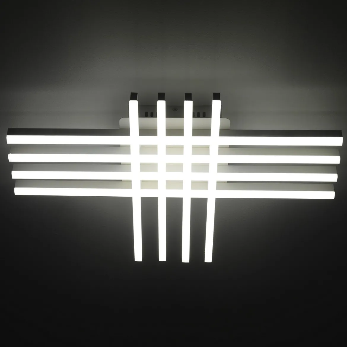 Cross white plafoniera / applique led in metallo bianco opaco 60x40 h13 cm
