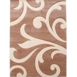 Damasko cream tappeto intagliato a mano 140 x 190 cm