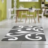 Damasko grey tappeto intagliato a mano 160 x 230 cm