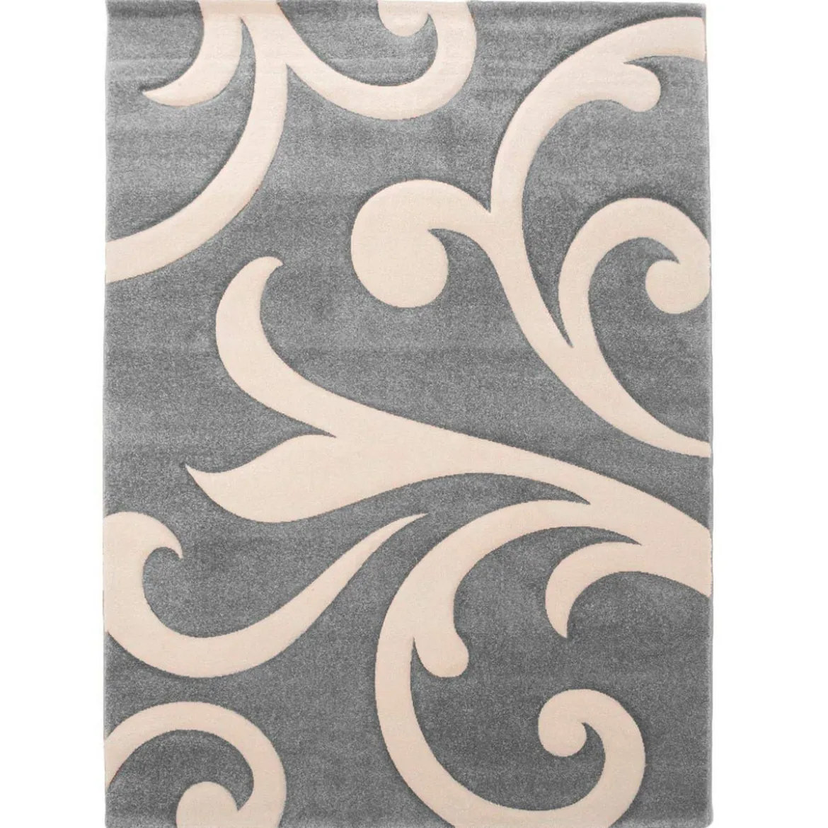 Damasko grey tappeto intagliato a mano 160 x 230 cm