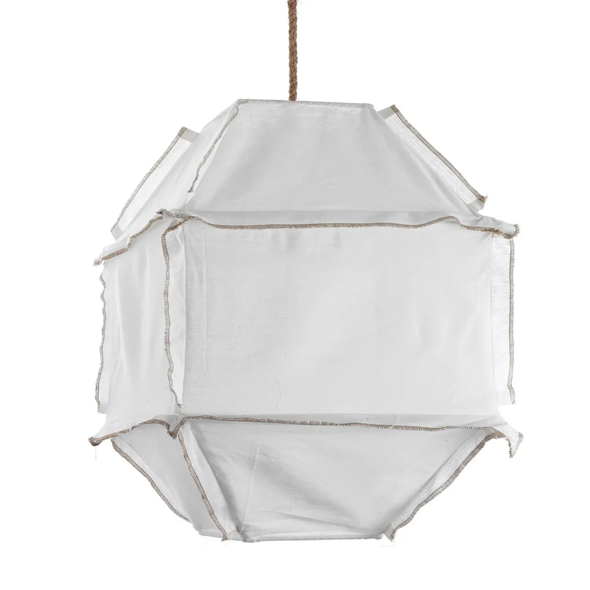 Datu lampadario in cotone bianco naturale per interno/esterno 40x40xh55 cm