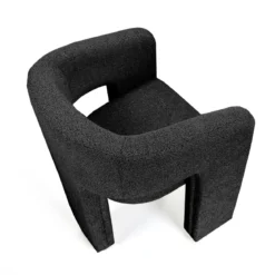 Deddy Dark Grey poltrona imbottita tessuto grigio scuro h70 l63 p60 seduta h50