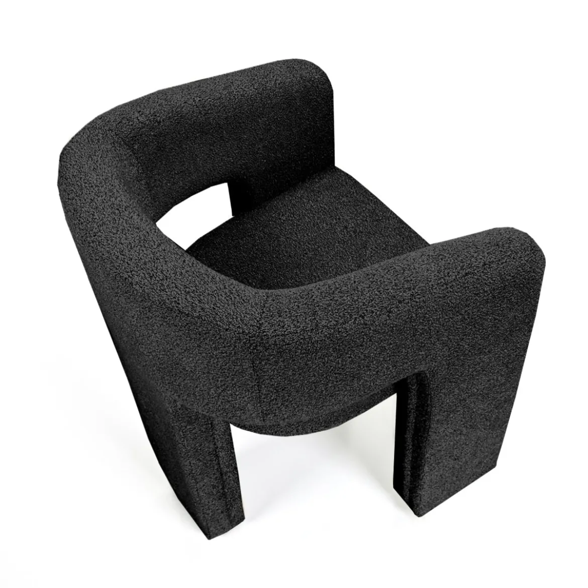 Deddy Dark Grey poltrona imbottita tessuto grigio scuro h70 l63 p60 seduta h50