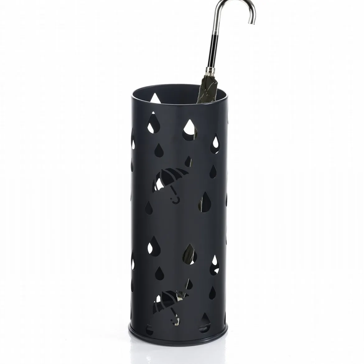Dew portaombrelli in acciaio nero opaco d19xh49.5 cm