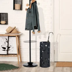 Dew portaombrelli in acciaio nero opaco d19xh49.5 cm