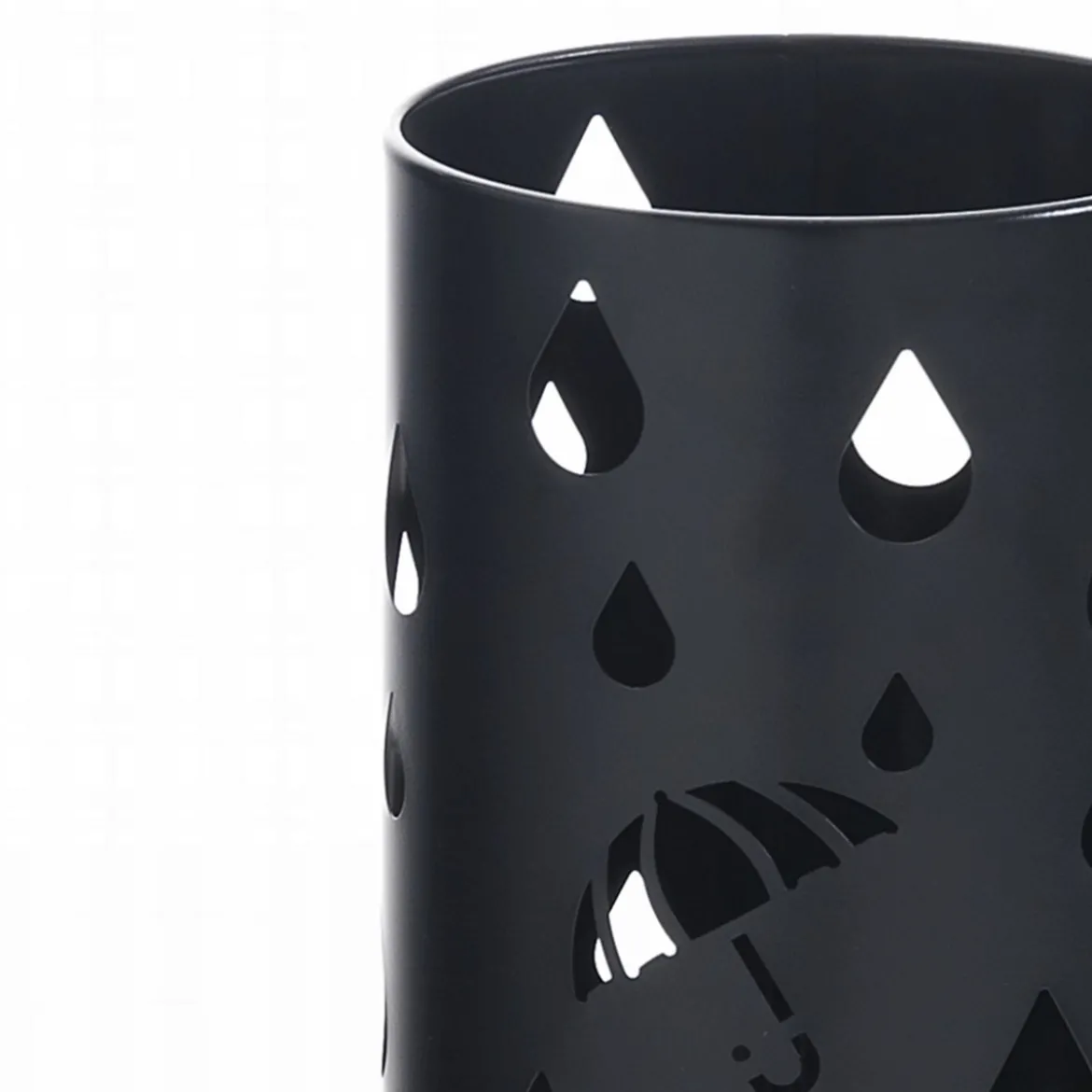Dew portaombrelli in acciaio nero opaco d19xh49.5 cm
