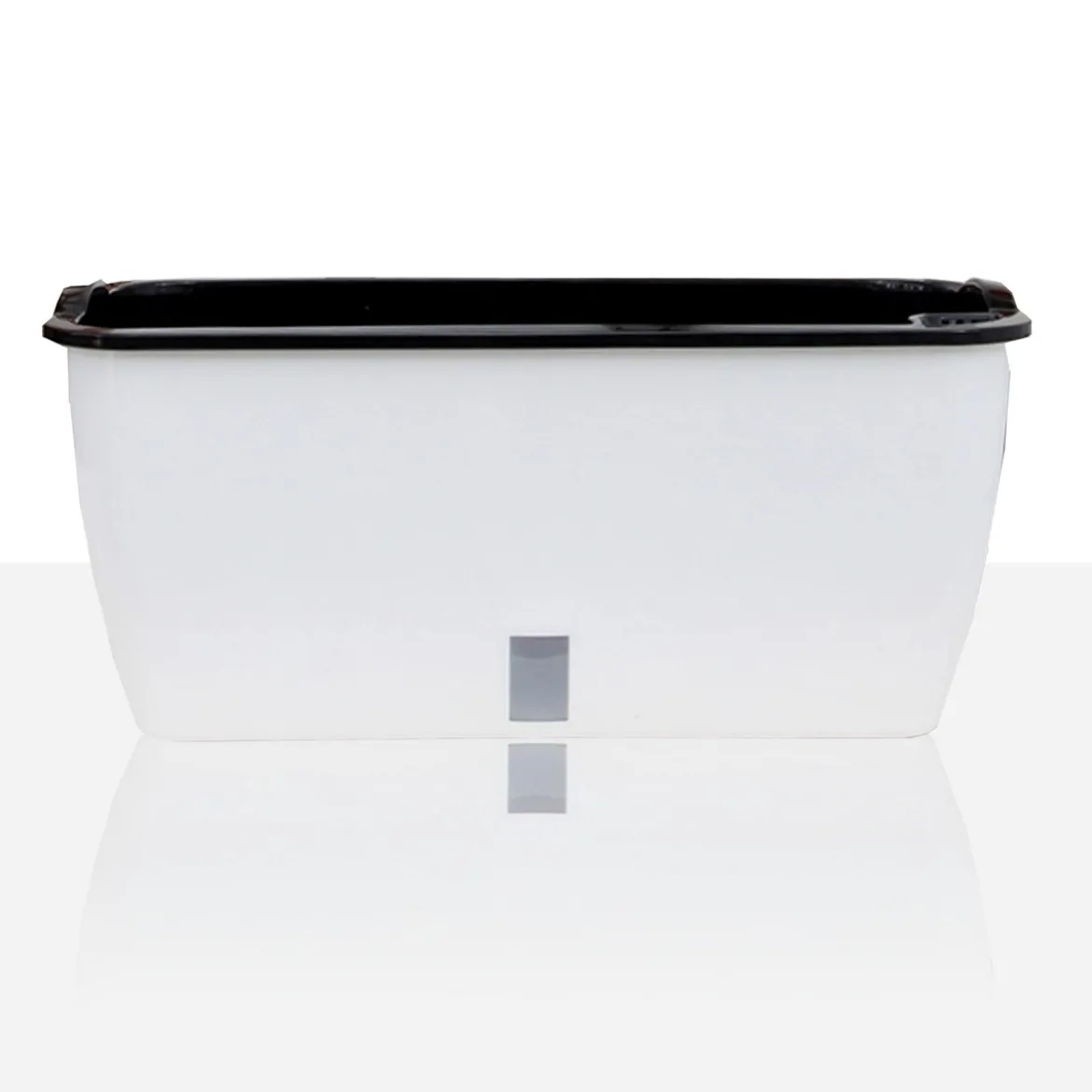 Dhalia big vaso autoinnaffiante per esterno e interno bianco lucido 46.5x22.5xh20 cm