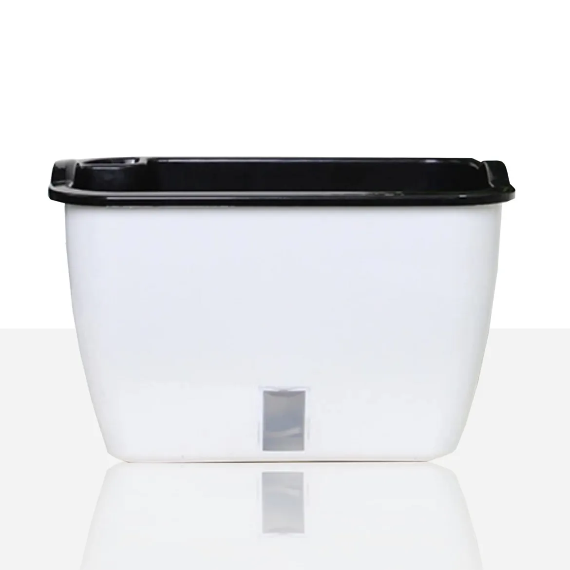 Dhalia small vaso autoinnaffiante per esterno e interno bianco lucido 32x22.5xh19.5 cm