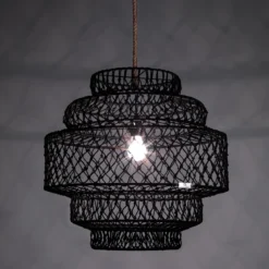 Diamond lampadario in nylon nero d50xh60 cm