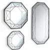 Diamond specchiera da parete in metallo verniciato nero opaco dimensione 45x8 h45 cm