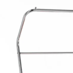 Dino stender / porta asciugamani in metallo bianco lucido / cromato e finitura rovere 80x48xh162 cm