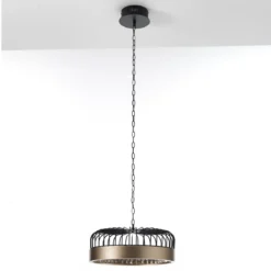 Dome mike lampadario in filo di metallo nero opaco d23 h34 cm