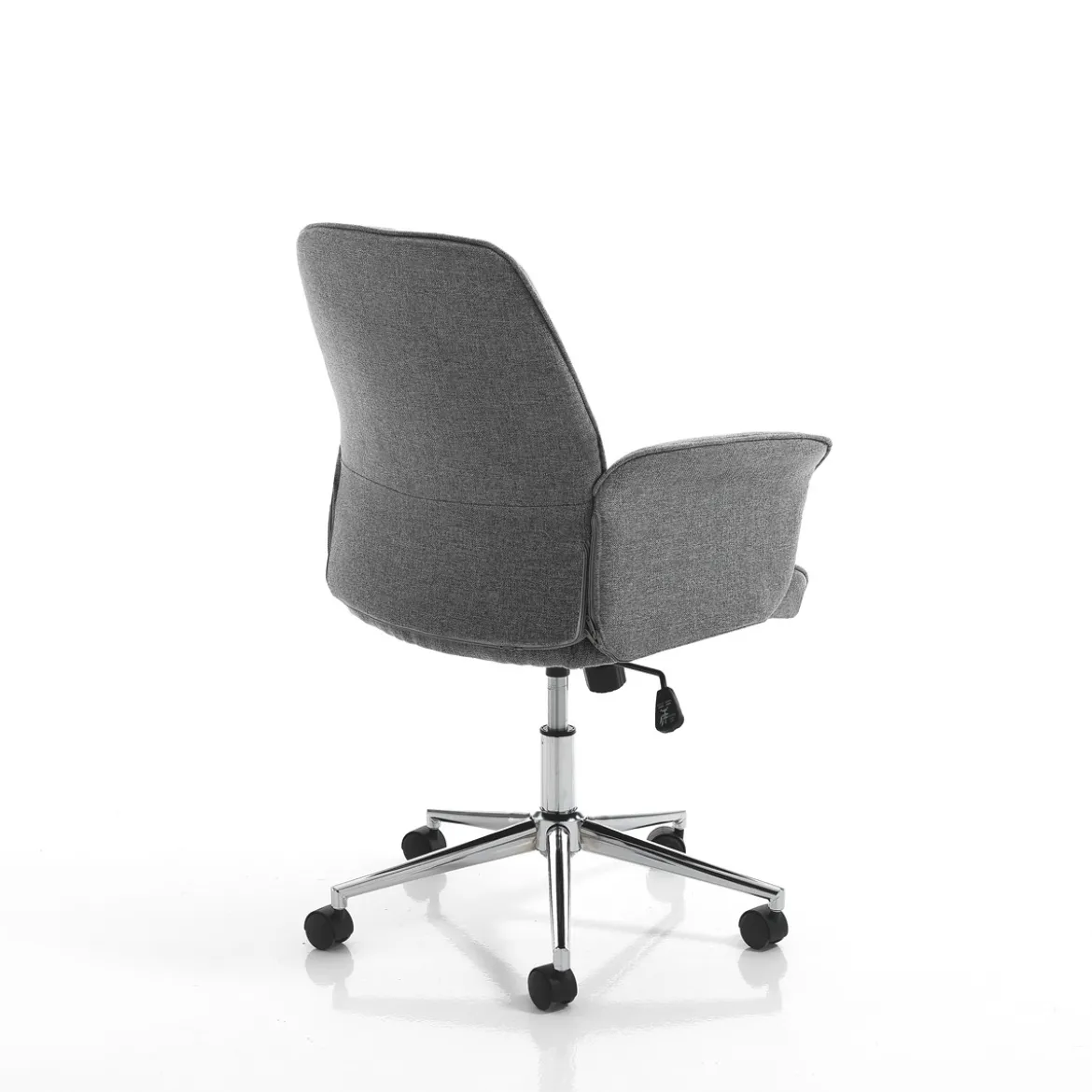 Dony grey poltrona ufficio in tessuto grigio con ruote 62x62 h 92/100 cm