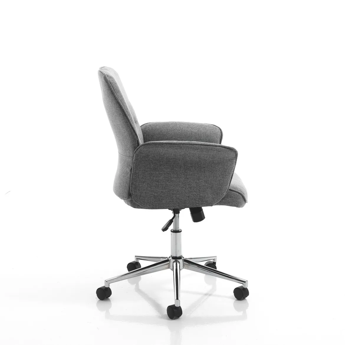 Dony grey poltrona ufficio in tessuto grigio con ruote 62x62 h 92/100 cm