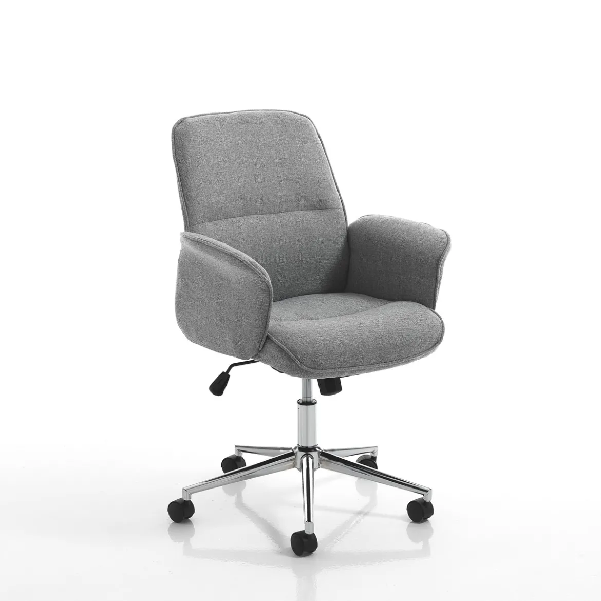 Dony grey poltrona ufficio in tessuto grigio con ruote 62x62 h 92/100 cm