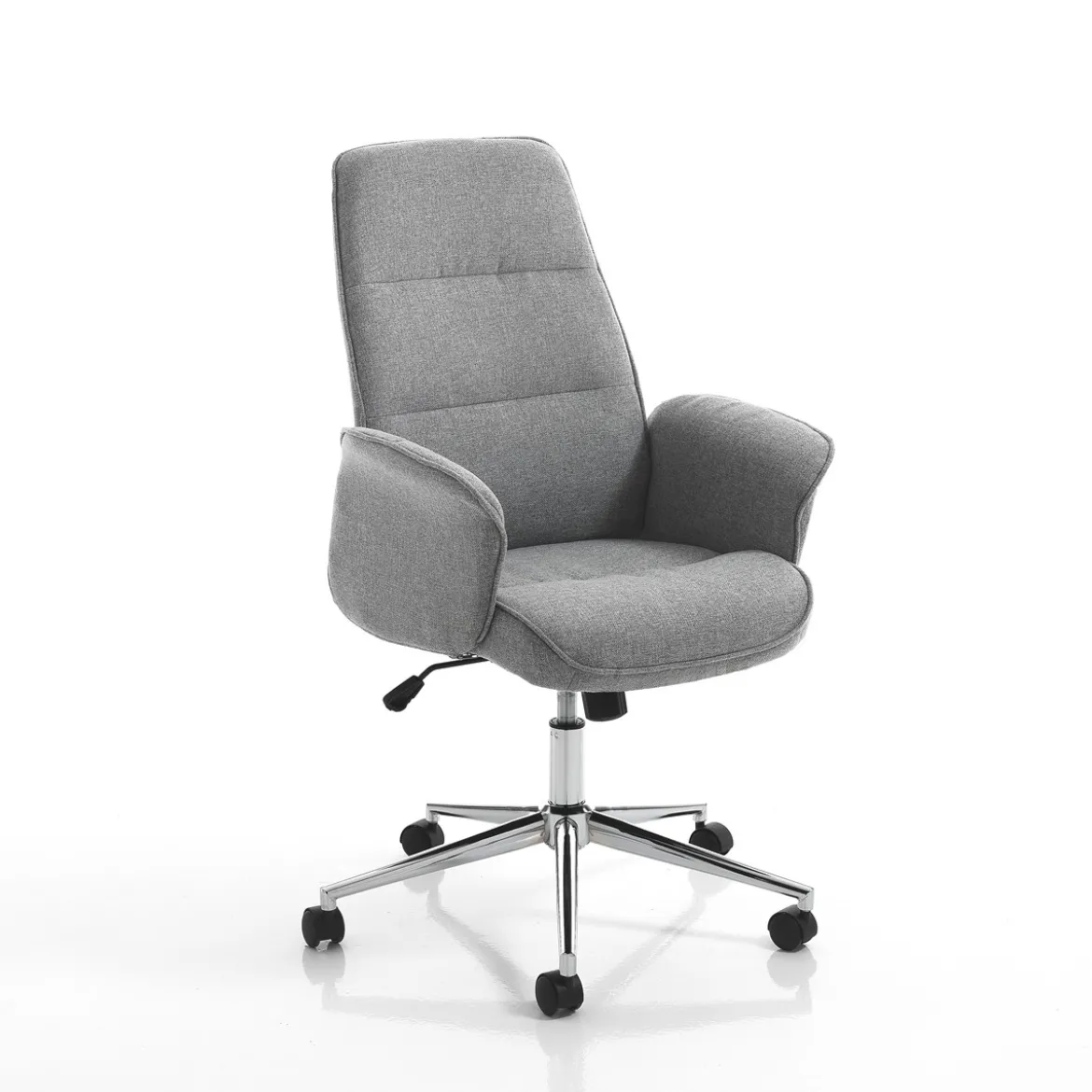 Dony high grey poltrona da ufficio regolabile e girevole in tessuto grigio con ruote 62x68 h102/110 cm