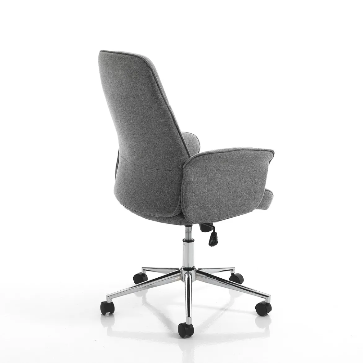 Dony high grey poltrona da ufficio regolabile e girevole in tessuto grigio con ruote 62x68 h102/110 cm