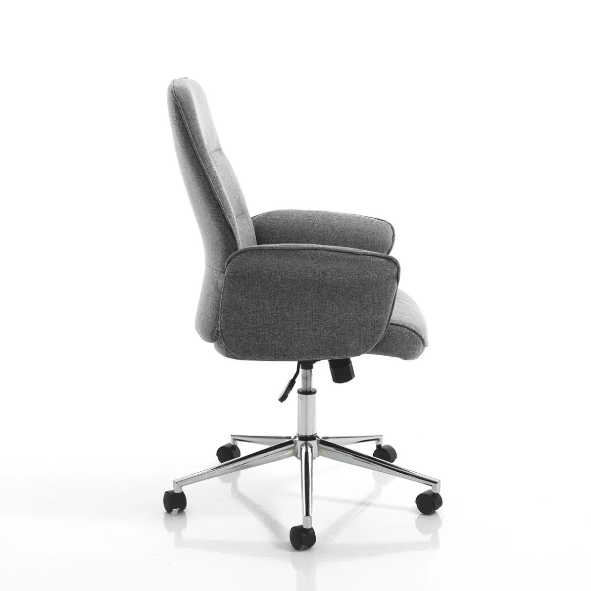 Dony high grey poltrona da ufficio regolabile e girevole in tessuto grigio con ruote 62x68 h102/110 cm