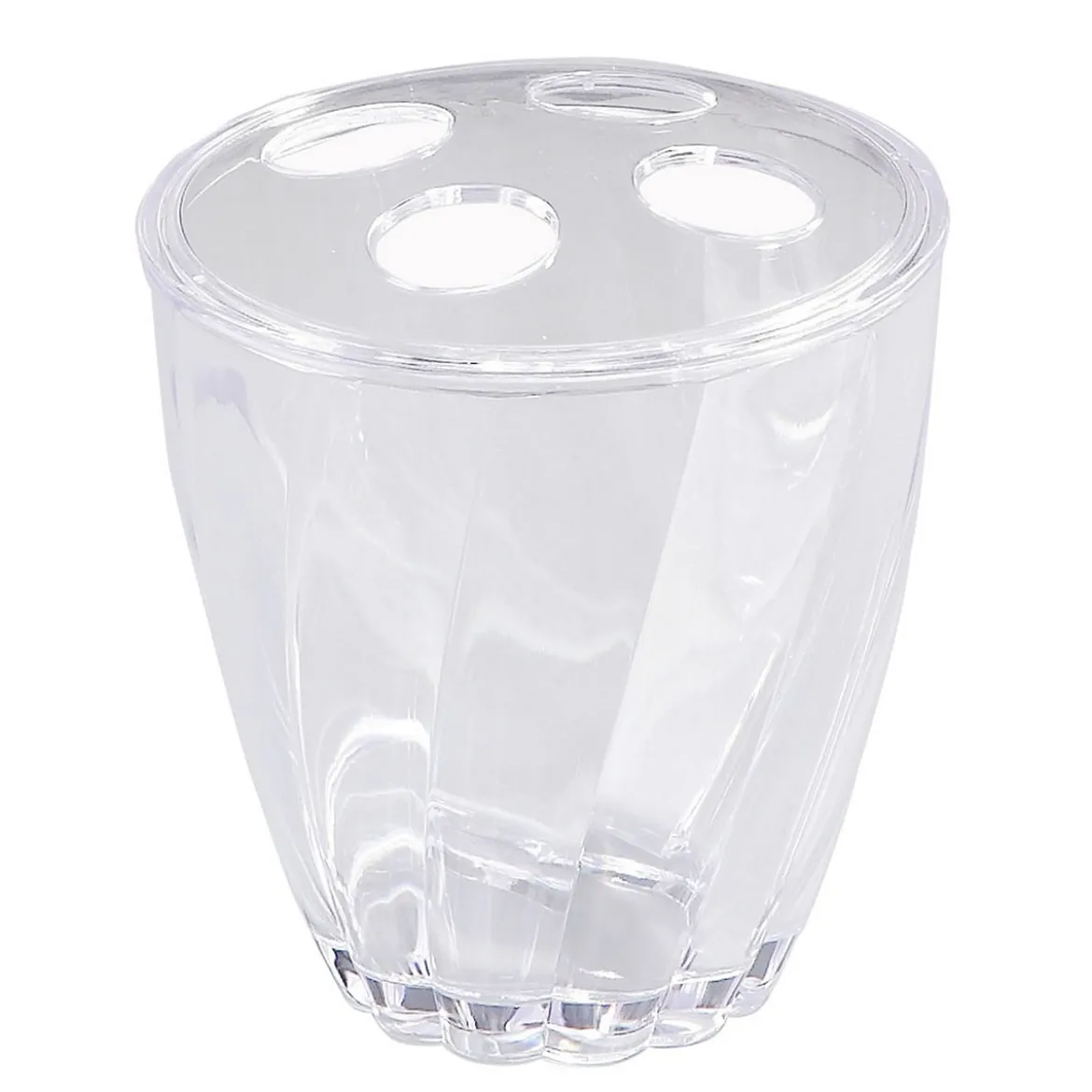 Dora bicchiere portaspazzolini in plastica trasparente d8.5 h9.5 cm
