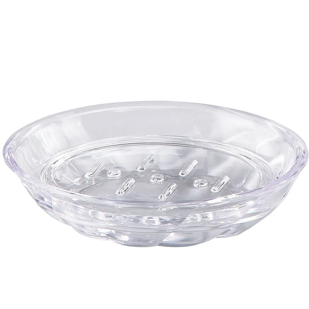 Dora portasapone in plastica trasparente 13.5x10 h3 cm