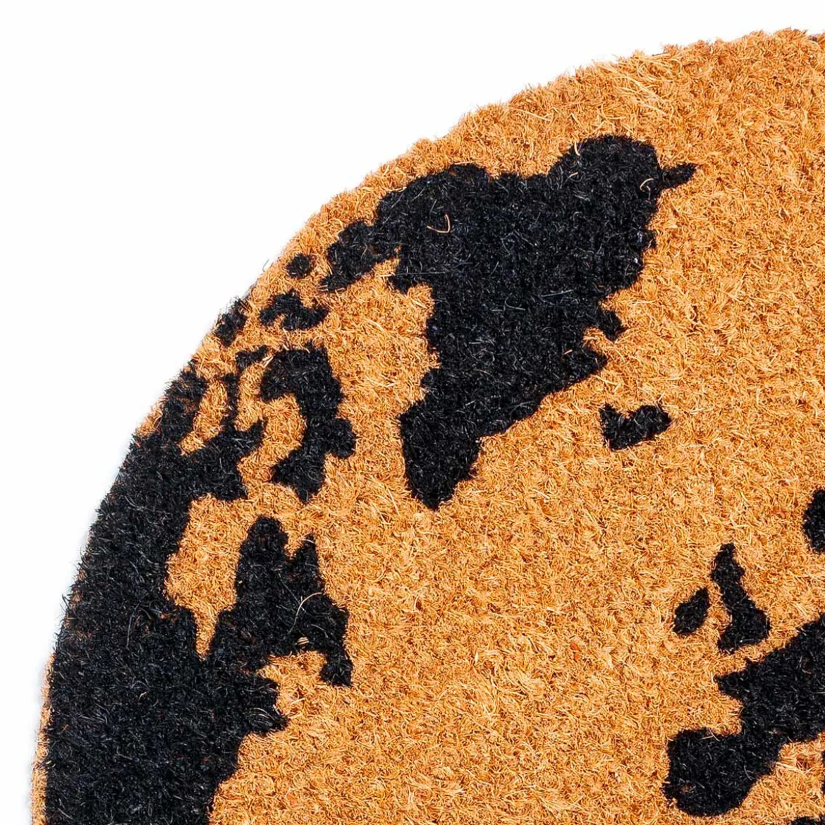 Earth zerbino rotondo in fibre di cocco con retro antiscivolo 50x50 cm