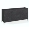 Eddy black marble madia grande finitura marmo nero opaco cm. h.84 l.174 p.40 made in italy
