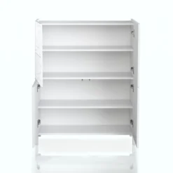Eddy graphic mobile alto 4 ante serigrafate laccato bianco lucido 90x35xh110 cm