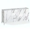 Eddy white marble madia grande finitura marmo bianco calacatta opaco cm. h.84 l.174 p.40 made in italy