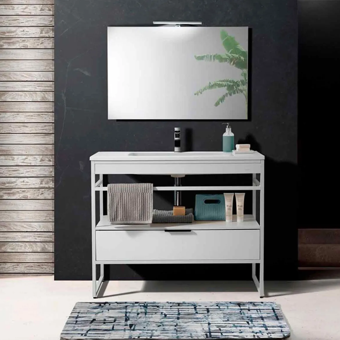 Elegant blue 05 tappeto bagno scendiletto cm 60 x 110